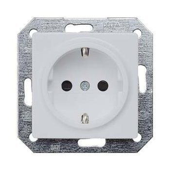   Siemens Delta i-system 5UB1934 Földelt csatlakozóaljzat (dugalj) gyermekvédelemmel 2P+F alumínium burkolattal keret nélkül, süllyesztett, 16A 250V , Delta i-system ( 5UB1934)