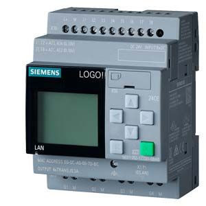 Siemens 6ED1052-1CC01-0BA8 LOGO! 24CE, logic module, Display PS/I/O: 24 V/24 V/24 V trans., 8 DI (4AI)/4DO (Siemens 6ED10521CC010BA8)