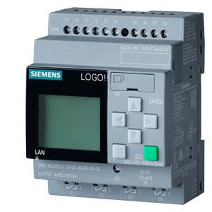 Siemens 6ED1052-1HB08-0BA0 LOGO! 24RCE, logic module,Display PS/I/O: 24 V AC/24 V DC/relay, 8 DI/4 DO (Siemens 6ED10521HB080BA0)