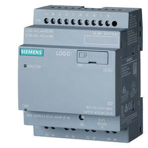 Siemens 6ED1052-2CC01-0BA8 LOGO! 24CEO, logic module, without display, PS/I/O: 24 V/24 V/24 V trans., 8 DI (4AI)/4DO (Siemens 6ED10522CC010BA8)