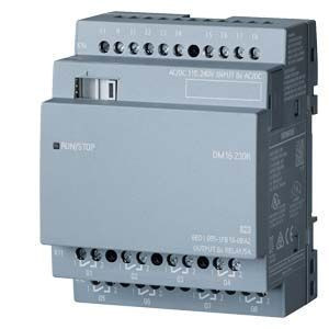 Siemens 6ED1055-1FB10-0BA2 LOGO! DM16 230R expansion module, PS/I/O: 230V/230V/relay, 4 MW, 8 DI/8 DO for LOGO! 8 (Siemens 6ED10551FB100BA2)