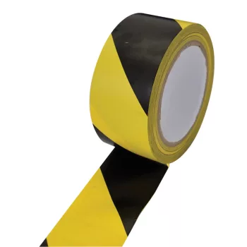   Tracon, BY50, ipari padlójelölő szalag, fekete-sárga, 33 m x 50 mm, PVC, -40°C-105°C Tracon (BY50)