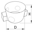 Tracon D60S perforált szerelvénydoboz, 64×15×40 mm