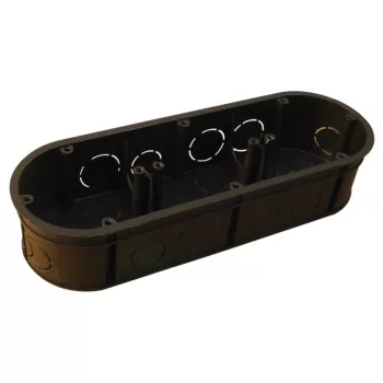   Tracon D70TRI süllyesztett tripla szerelvénydoboz téglafalhoz, 212x70x44mm, nem sorolható, fedél nélkül, fekete színben ( Tracon D70TRI )