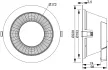 Tracon, DLTRIO25W, LED mélysugárzó IP54-es, vízálló, változtatható színhőmérséklettel 25 W teljesítménnyel, 3000/4000/5700 K, 2280/2650/1450 lm fényerővel, D=228 mm (Tracon DLTRIO25W)