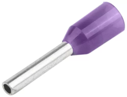 Tracon E034 szigetelt érvéghüvely ónozott lila 0,25 mm² L=10,4 mm