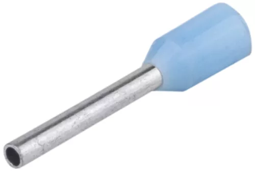 Tracon, E135, érvéghüvely szigetelt, 0,25 mm2, világoskék ( teljes hossz: 12,8 mm ) Tracon ( E135 )