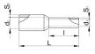 Tracon, E13I, ikerérvéghüvely szigetelt, 2x1,5 mm2, fekete ( teljes hossz: 20 mm ) Tracon ( E13I )