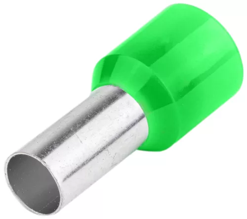 Tracon E22 szigetelt érvéghüvely ónozott zöld 6 mm² L=20 mm