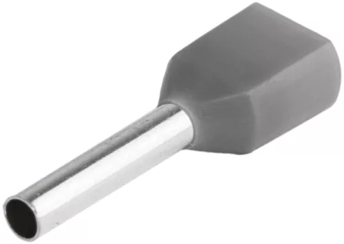 Tracon, E50I, ikerérvéghüvely szigetelt, 2x0,75 mm2, szürke ( teljes hossz: 16 mm ) Tracon ( E50I )