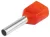 Tracon, E90I, ikerérvéghüvely szigetelt, 2x1 mm2, piros ( teljes hossz: 15 mm ) Tracon ( E90I )