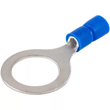   Tracon KSZ12 szigetelt szemes saru, 2,5mm2, M12, (d1=2,3mm, d2=13mm), kék, ónozott elektrolitréz