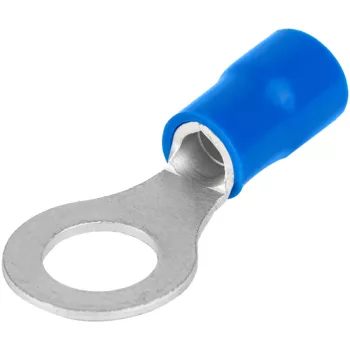   Tracon KSZ16-12 szigetelt szemes saru, 16mm2, M12, (d1=5,7mm, d2=13mm), kék, ónozott elektrolitréz