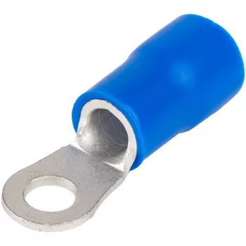   Tracon KSZ16-6 szigetelt szemes saru, 16mm2, M6, (d1=5,7mm, d2=6,4mm), kék, ónozott elektrolitréz