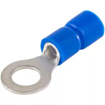   Tracon KSZ3 szigetelt szemes saru, 2,5mm2, M3, (d1=2,3mm, d2=3,7mm), kék, ónozott elektrolitréz