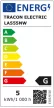 Tracon, LA555NW, LED-es fényforrás, ( normál gömb alakú) 5W-os teljesítményű, E27 foglalattal, 4000K-es színhőmérsékletü, SMD LED ( 400 lm ) Tracon ( LA555NW )