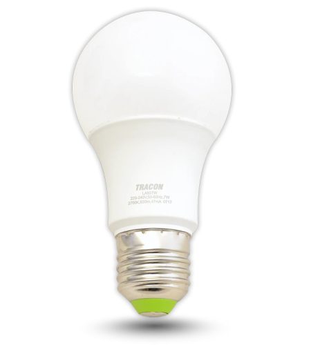 Tracon, LA607NW, LED-es fényforrás, ( normál gömb alakú) 7W-os teljesítményű, E27 foglalattal, 4000K-es színhőmérsékletü, SMD LED ( 500 lm ) Tracon ( LA607NW )
