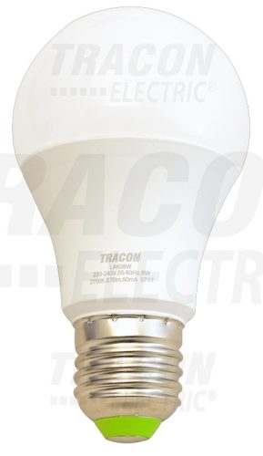 Tracon, LA608W, LED-es fényforrás, ( normál gömb alakú) 8W-os teljesítményű, E27 foglalattal, 2700K-es színhőmérsékletü, SMD LED ( 520 lm ) Tracon ( LA608W )
