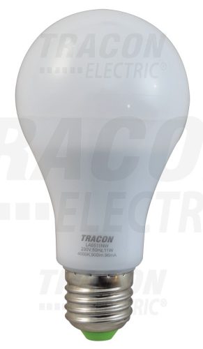 Tracon, LA6511NW, LED-es fényforrás, ( normál gömb alakú) 11W-os teljesítményű, E27 foglalattal, 4000K-es színhőmérsékletü, SMD LED ( 900 lm ) Tracon ( LA6511NW )
