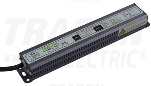 Tracon, LED-CV65-200W, LED meghajtó, vízmentes (IP67), állandó feszültségű, 200W teljesítménnyel, 100-240 V AC / 12 V DC, 16A (Tracon LED-CV65-200W)