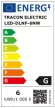 Tracon, LED-DLNF-6NW, falon kívüli, négyzet alakú, LED-es fehér fali lámpa, mennyezetre és oldalfalra, 6 W teljesítménnyel, 4000 K, 350lm fényerővel, 120x120x35 mm, IP 40 (Tracon LED-DLNF-6NW)