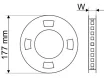 Tracon, LED-SZ-48-WW, LED szalag beltéri (IP20) 4,8W / m teljesítménnyel, 180lm, 3000K melegfehér színhőmérséklettel, 12V DC, 8mm széles, 60 LED/m SMD LED, 120°(Tracon LED-SZ-48-WW)