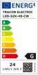 Tracon, LED-SZK-48-CW, LED szalag kültéri (vízálló IP65) 4,8W / m teljesítménnyel, 200lm, 6000K hidegfehér színhőmérséklettel, 12V DC, 8mm széles, 60 LED/m SMD LED, 120°(Tracon LED-SZK-48-CW)