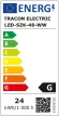 Tracon, LED-SZK-48-WW, LED szalag kültéri (vízálló IP65) 4,8W / m teljesítménnyel, 180lm, 3000K melegfehér színhőmérséklettel, 12V DC, 8mm széles, 60 LED/m SMD LED, 120°(Tracon LED-SZK-48-WW)