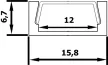 Tracon LEDSZPS8 Alumínium profil LED szalagokhoz, lapos W=8mm - 1 méter hosszú (5 db/csomag)