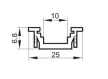Tracon, LEDSZTRIO, alumínium profil max 10 mm-es LED szalagokhoz, lapos, besüllyeszthető (Tracon LEDSZTRIO)