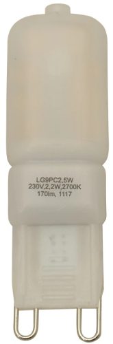 Tracon, LG9PC2,5NW, LED-es fényforrás, 2,5W-os teljesítményű, G9 foglalattal, 4000K-es színhőmérsékletü, SMD LED ( 180 lm ) Tracon ( LG9PC2,5NW )
