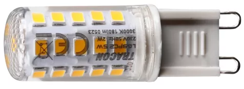 Tracon, LG9PC2,5W, LED-es fényforrás, 2,5W-os teljesítményű, G9 foglalattal, 2700K-es színhőmérsékletü, SMD LED ( 180 lm ) Tracon ( LG9PC2,5W )