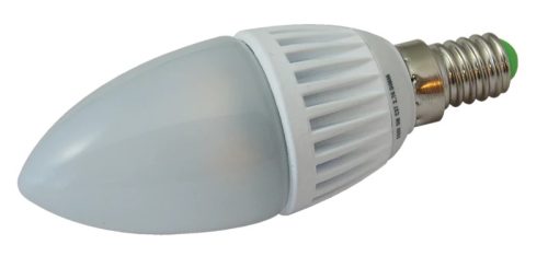 Tracon, LGY5NW, LED-es fényforrás, ( gyertya alakú )5W-os teljesítményű, E14 foglalattal, 4000K-es színhőmérsékletü, SMD LED ( 380 lm ) Tracon ( LGY5NW )
