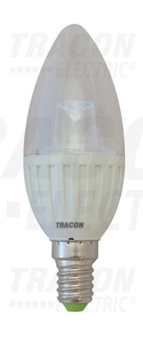 Tracon, LGYT5W, LED-es fényforrás, ( gyertya alakú )5W-os teljesítményű, E14 foglalattal, 2700K-es színhőmérsékletü, SMD LED ( 370 lm ) Tracon ( LGYT5W )