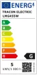Tracon, LMG455W, LED-es fényforrás, ( kisgömb alakú ) 5W-os teljesítményű, E14 foglalattal, 2700K-es színhőmérsékletü, SMD LED ( 370 lm ) Tracon ( LMG455W )