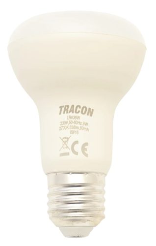 Tracon, LR639NW, LED-es fényforrás, ( reflektor típusú )9W-os teljesítményű, E27 foglalattal, 4000K-es színhőmérsékletü, SMD LED ( 638 lm ) Tracon ( LR639NW )