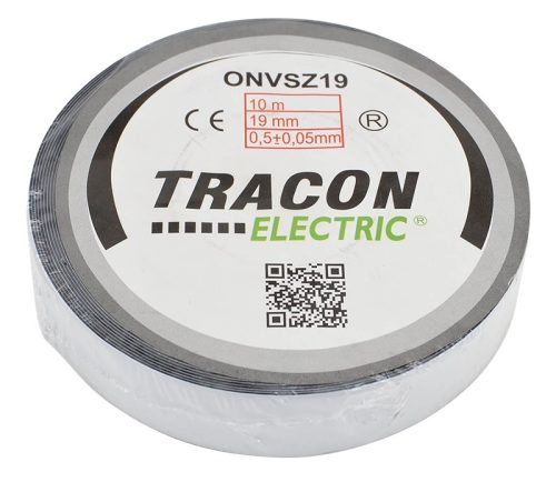 Tracon, ONVSZ19, őnvulkanizáló szalag, fekete, 10 m x 18 mm, -40°C-75°C Tracon (ONVSZ19)