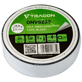 Tracon ONVSZ25 önvulkanizáló szalag fekete 10m 25mm