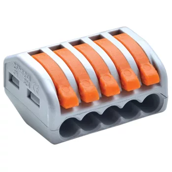   Tracon OVO2,5-5 (40 db/doboz) vezeték összekötő 5 x 0,5-4mm2 -es tömör és sodrott vezetékhez, oldható, TRACON ( OVO2,5-5 )