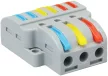 Tracon OVO3P36 csavar nélküli vezeték összekötő 9 x 0,5-4mm2 -es tömör és sodrott vezetékhez, oldható, 32A 400V - 15,5x33,3x39,3mm