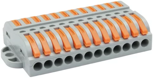 Tracon OVOFT1212 csavar nélküli vezeték összekötő 24 x 0,5-4mm2 -es tömör és sodrott vezetékhez, oldható, 32A 400V - 14,5x75,3x39,3mm