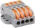 Tracon OVOFT44 csavar nélküli vezeték összekötő 8 x 0,5-4mm2 -es tömör és sodrott vezetékhez, oldható, 32A 400V - 14,5x35,3x39,3mm