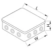 Tracon, PD85X85, műanyag falon kivüli kötődoboz 85x85x37 IP54 szürke (Tracon PD85X85)