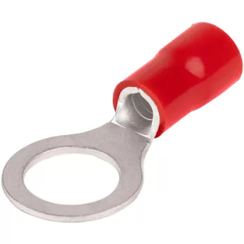   Tracon PSZ10-12 szigetelt szemes saru, 10mm2, M12, (d1=4,5mm, d2=13mm), piros, ónozott elektrolitréz