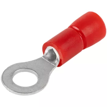   Tracon PSZ3 szigetelt szemes saru, 1,5mm2, M3, (d1=1,7mm, d2=3,7mm), piros, ónozott elektrolitréz