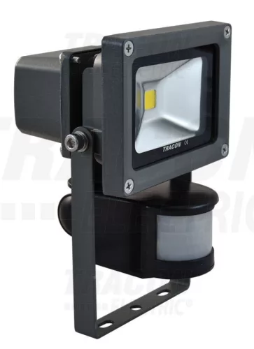 Tracon R-SMDM-10W Mozgásérzékel..s fényvet.. SMD fényforrással 10W,5000K,IP65,85-265VAC,700lm,180°,5-12m,10s-7min,3