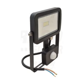   Tracon RSMDJM30 LED-es, SMD fényvető, mozgásérzékelővel, 30 W teljesítménnyel, fekete színben, 4500K színhőmérséklettel, IP65-ös védelemmel, 2400 lm fényerővel