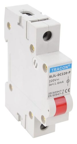 Tracon SLJL-DC220-P moduláris jelzőlámpa, 1db piros leddel, 220V DC