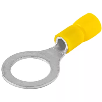   Tracon SSZ8 szigetelt szemes saru, 6mm2, M8, (d1=3,4mm, d2=8,4mm), sárga, ónozott elektrolitréz