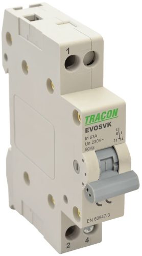 Tracon SVK1-63 moduláris váltókapcsoló (I-II) 1P 63A